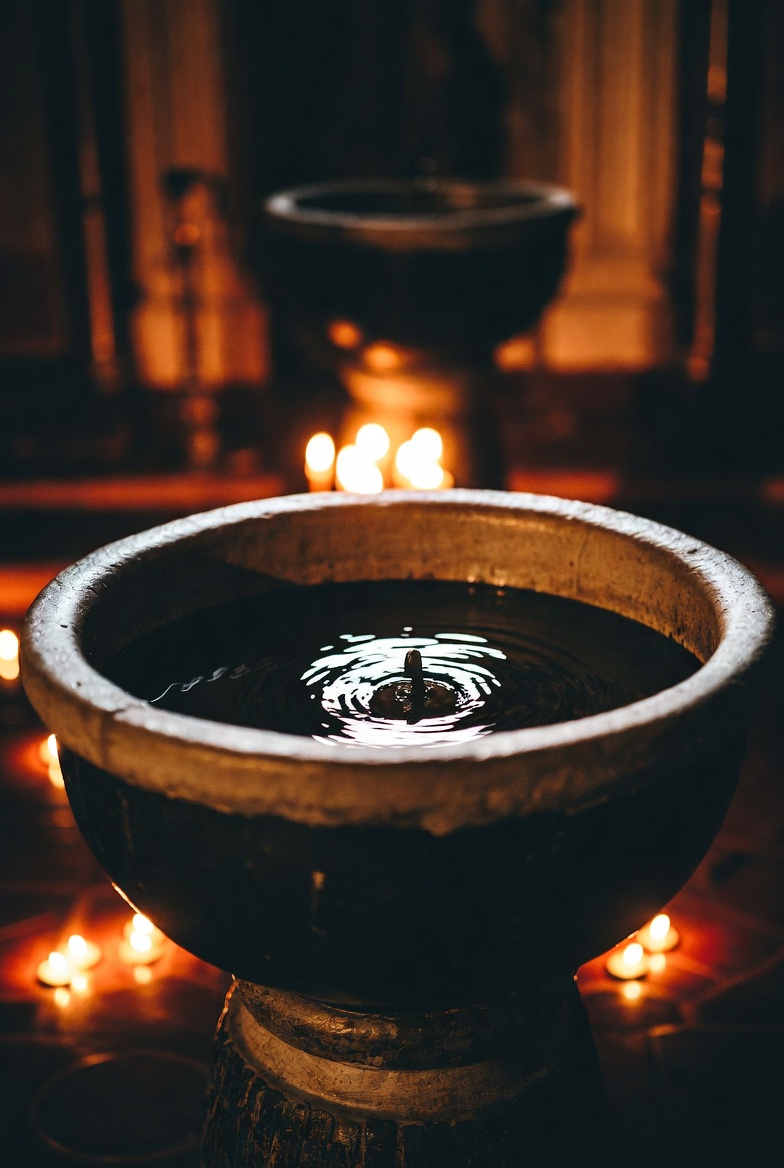 Orthodox baptismal font