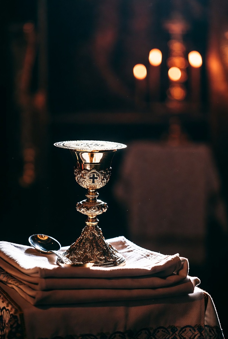 Orthodox chalice and lavida