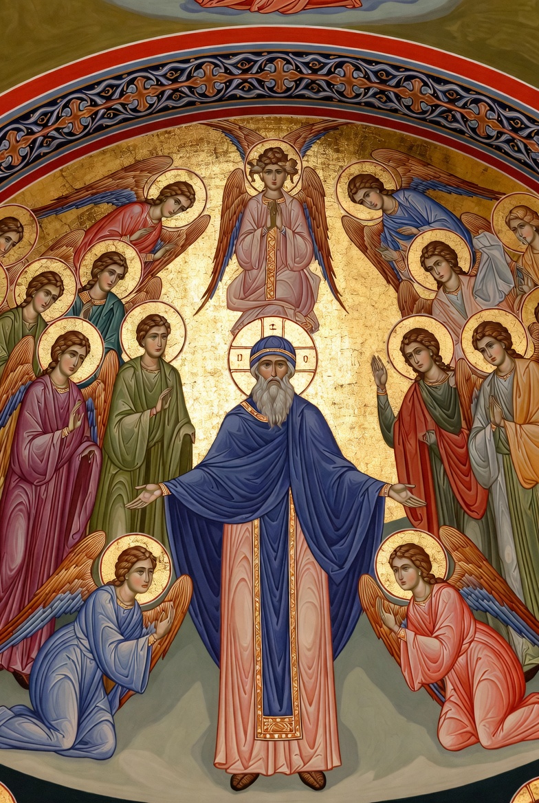 The heavenly company of saints and angels
