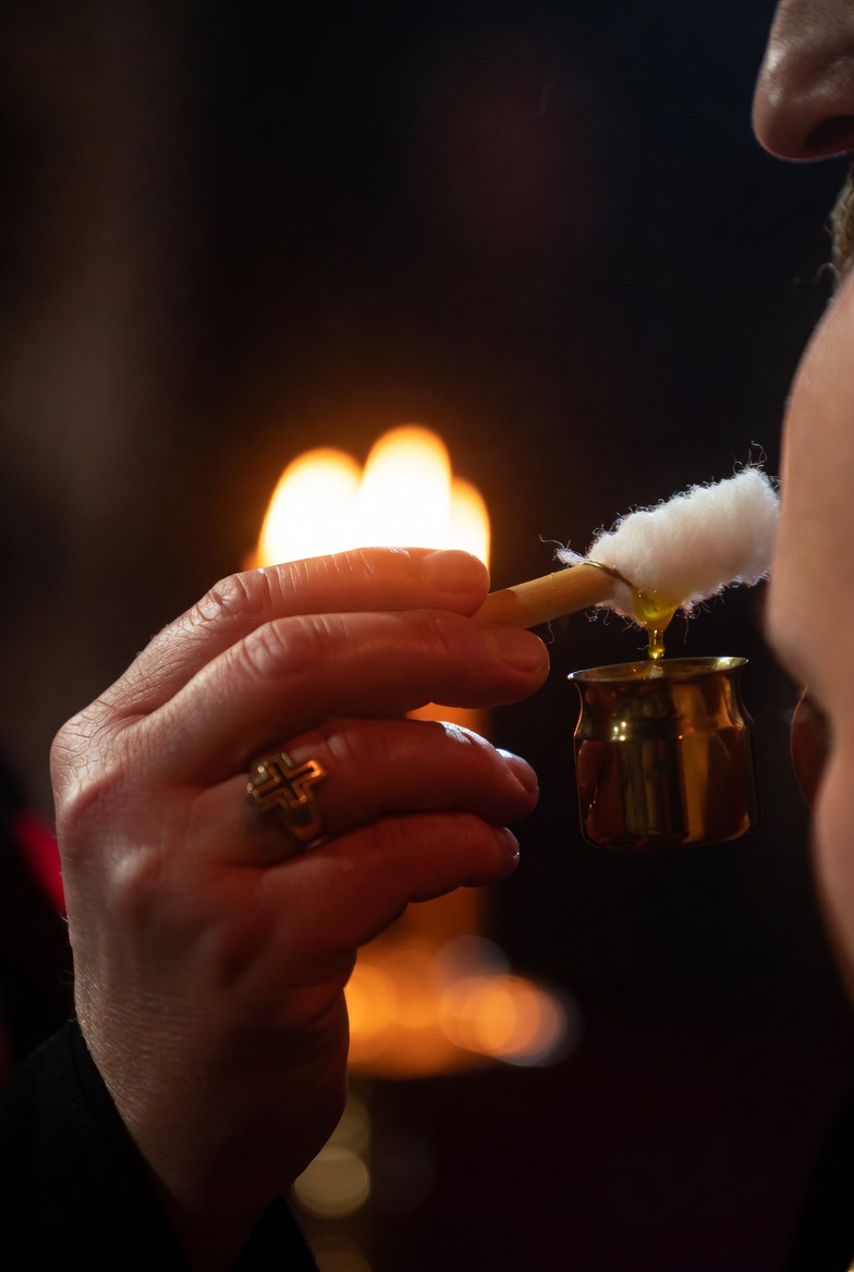 Anointing with holy oil